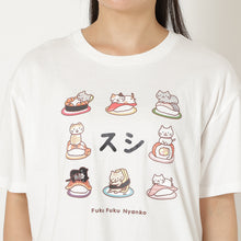 ふくふくにゃんこ おみやげTシャツ②スシ
