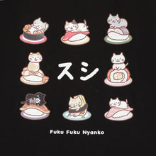 ふくふくにゃんこ おみやげTシャツ②スシ