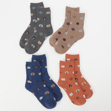 ふくふくにゃんこ こもれびパイルソックス