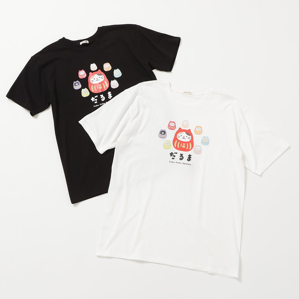 ふくふくにゃんこ おみやげTシャツ②だるま– HAPiNS online shop