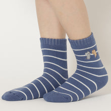 ふくふくにゃんこ 刺繍裏起毛ソックス