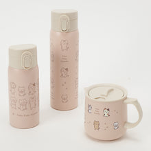 ふくふくにゃんこ ラテピンク ワンタッチ ステンレス ボトル 350ml