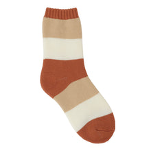 ふくふくにゃんこ 裏起毛太ボーダーソックス