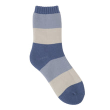 ふくふくにゃんこ 裏起毛太ボーダーソックス