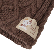 ふくふくにゃんこ 裏ボアケーブルネックウォーマー