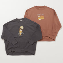 ふくふくにゃんこ プリントスウェットワイドトレーナー