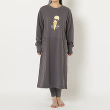 ふくふくにゃんこ プリントスウェットワンピース