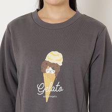 ふくふくにゃんこ プリントスウェットワンピース