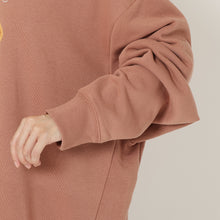 ふくふくにゃんこ プリントスウェットワイドトレーナー