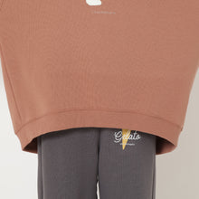 ふくふくにゃんこ プリントスウェットワイドトレーナー