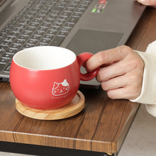 ふくふくにゃんこ 木製ふた付きマグカップ