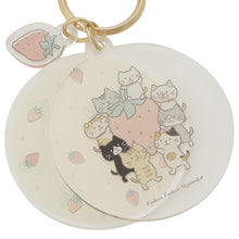 ふくふくにゃんこ いちごスライドアクリルキーホルダー
