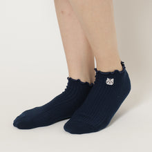 ふくふくにゃんこ メロウ刺繍ショートソックス