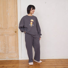 ふくふくにゃんこ プリントスウェットストレートパンツ