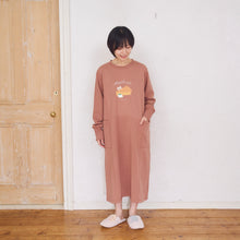 ふくふくにゃんこ プリントスウェットワンピース