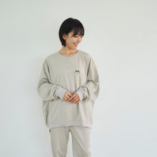 ふくふくにゃんこ ミルキースムース 刺繍 トレーナー 【2026_秋冬】