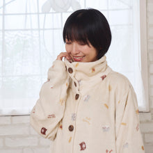 ふくふくにゃんこ フランネル ルームジャケット 【2026_秋冬】