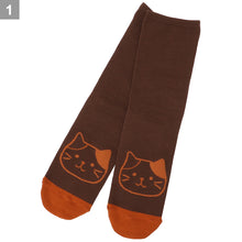 ふくふくにゃんこ シンプルクルーソックス