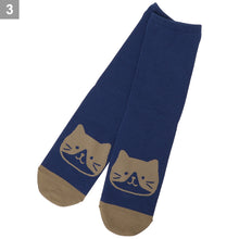 ふくふくにゃんこ シンプルクルーソックス