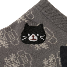 ふくふくにゃんこ 花柄スニーカーソックス