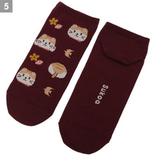 ふくふくにゃんこ 総柄スニーカーソックス