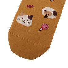 ふくふくにゃんこ 総柄スニーカーソックス