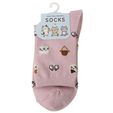 ふくふくにゃんこ サファリクルーソックス