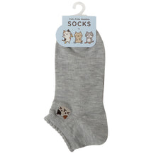 ふくふくにゃんこ 刺繍メロウスニーカーソックス