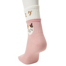 ふくふくにゃんこ レイヤードクルーソックス