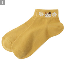 ふくふくにゃんこ リッチェル花柄ショートソックス