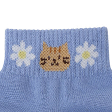 ふくふくにゃんこ リッチェル花柄ショートソックス