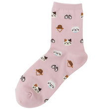 ふくふくにゃんこ サファリクルーソックス