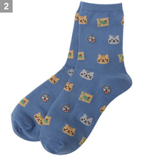 ふくふくにゃんこ サファリクルーソックス