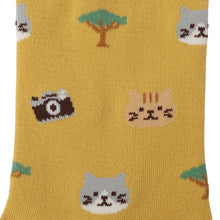 ふくふくにゃんこ サファリクルーソックス