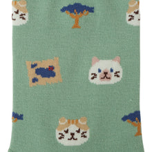 ふくふくにゃんこ サファリクルーソックス