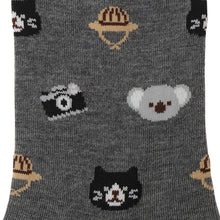 ふくふくにゃんこ サファリクルーソックス