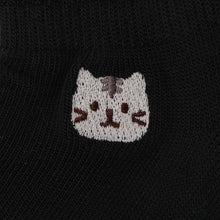 ふくふくにゃんこ 刺繍メロウスニーカーソックス