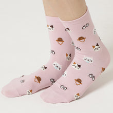 ふくふくにゃんこ サファリクルーソックス