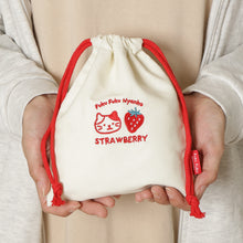 ふくふくにゃんこ いちご巾着ポーチ