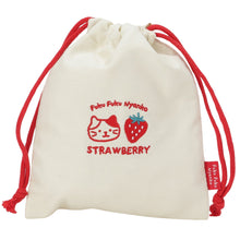 ふくふくにゃんこ いちご巾着ポーチ