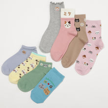 ふくふくにゃんこ サファリクルーソックス