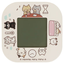 ふくふくにゃんこ デジタル回転クロック