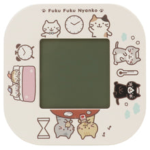 ふくふくにゃんこ デジタル回転クロック ver.①