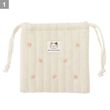 ふくふくにゃんこ コットン巾着ポーチ