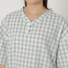 サッカーチェック半袖パジャマ