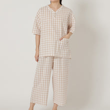 サッカーチェック半袖パジャマ