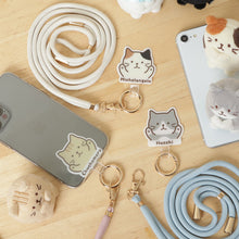 ふくふくにゃんこ カラビナ付きスマホストラップ