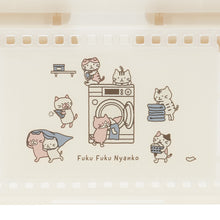 ふくふくにゃんこ ランドリーバスケット(Mサイズ)