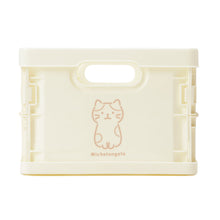 ふくふくにゃんこ プラ折り畳めるコンテナボックス(Sサイズ)