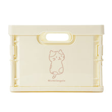 ふくふくにゃんこ プラ折り畳めるコンテナボックス(Mサイズ)